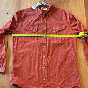 Taylor stitch western shirt rust pin corduroy NWT